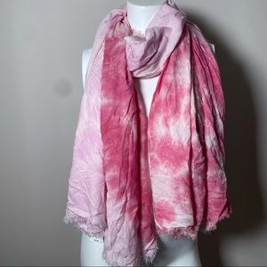 Tie dye pink Sarong beach cover up fringe scarf in pink tone NEW
